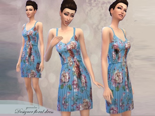 Sims 4 Designer summer dress by grecadea at TSR