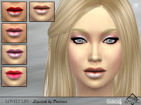 Sims 4 Lovely Lips by Devirose at TSR