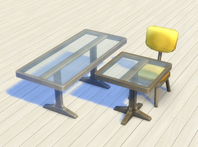Sims 4 Simple Metal Tables by plasticbox at Mod The Sims