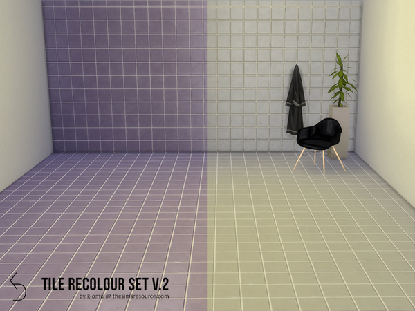 Sims 4 New Tile Recolor set v2 by k omu at TSR