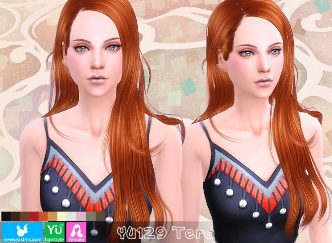 Sims 4 YU129 Tera hair (Pay) at Newsea Sims 4