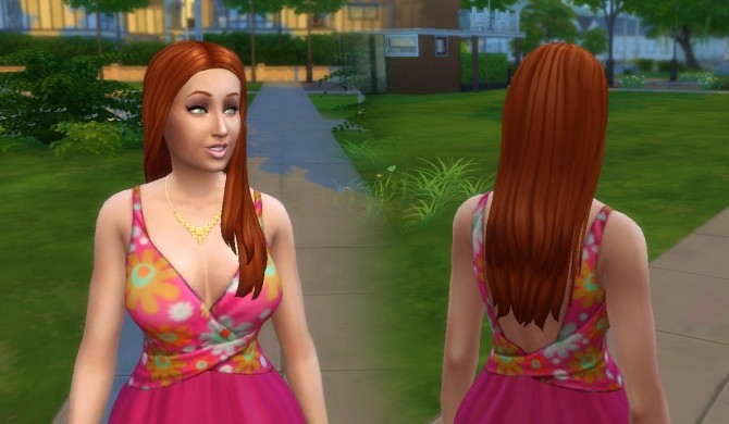 Sims 4 Glossy Hair by Kiara at My Stuff