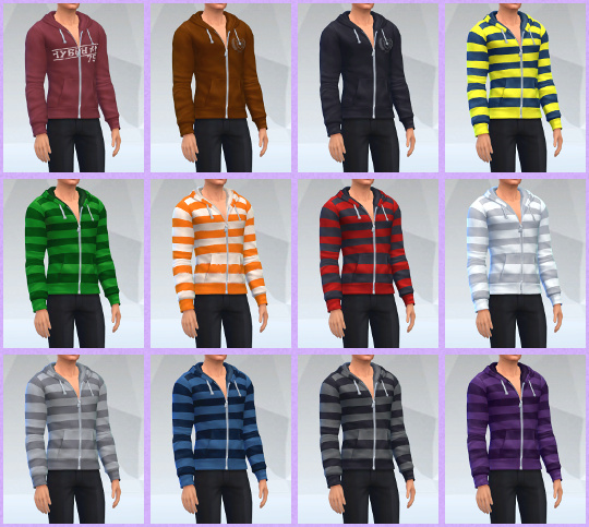 Sims 4 Basegame Hoodies With No Shirt by Spirashun at Mod The Sims