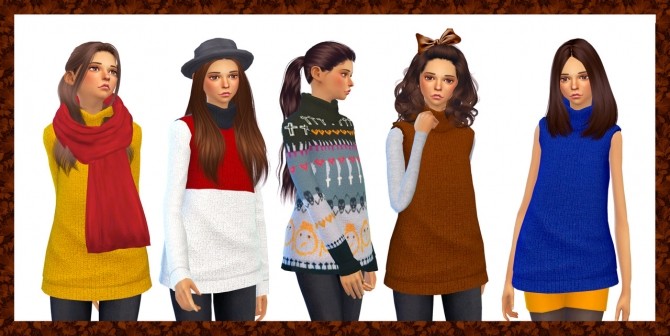 Sims 4 Warm sweaters + sweater vests at Dani Paradise