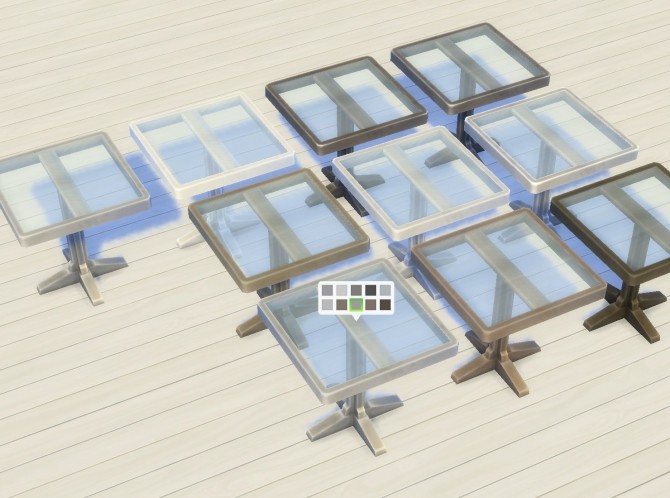 Sims 4 Simple Metal Tables by plasticbox at Mod The Sims