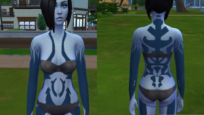 Sims 4 Cortanas tattoo (from Halo) by Kitty25939 at Mod The Sims
