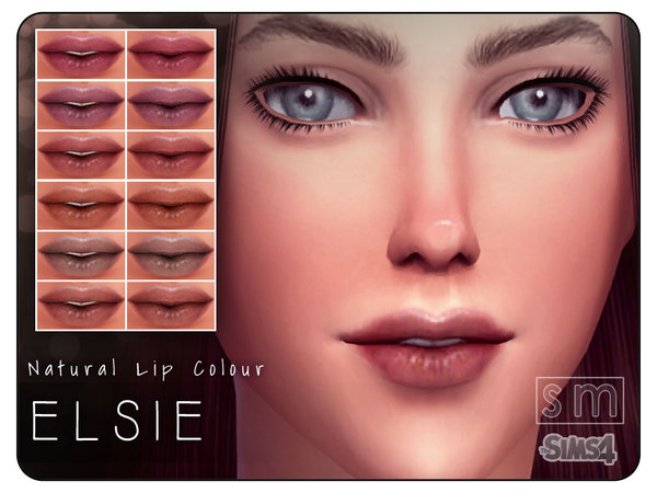 Sims 4 Elsie Natural Lip Colour by Screaming Mustard at TSR