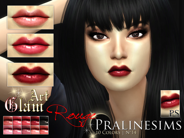 Sims 4 Art Glam Rouge Lipstick Set by Pralinesims at TSR