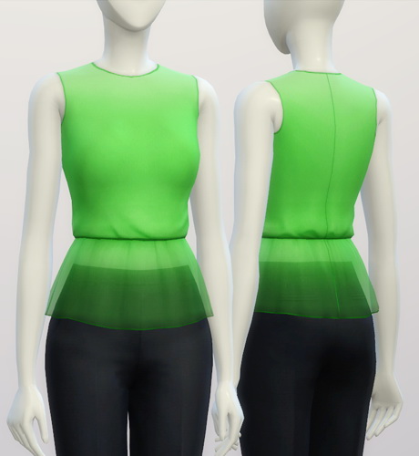 Sims 4 Basic peplum blouse at Rusty Nail