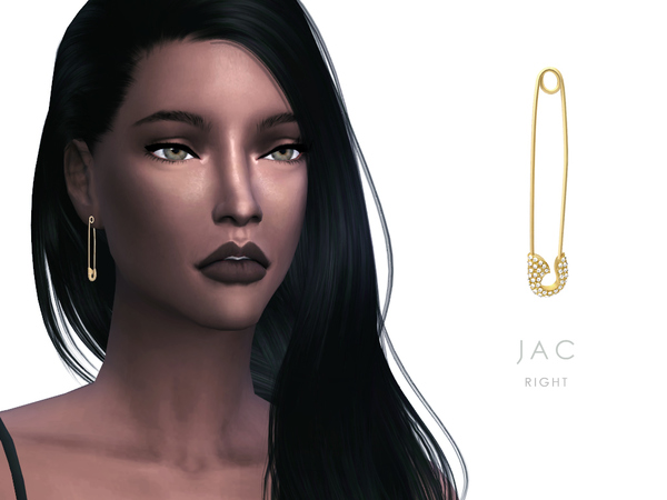 Sims 4 Safety Pin Earring & Necklace Set JAC by starlord at TSR