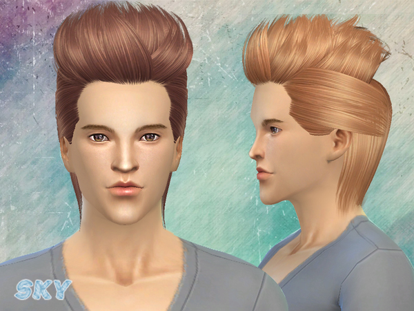 Sims 4 Hair 234 males by Skysims at TSR