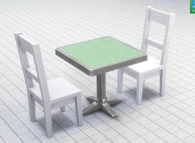 Sims 4 Metal Table with Lino Top by plasticbox at Mod The Sims