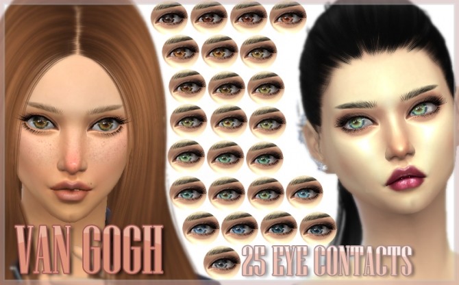 Sims 4 Van Gogh 25 Eye Contacts by kellyhb5 at Mod The Sims