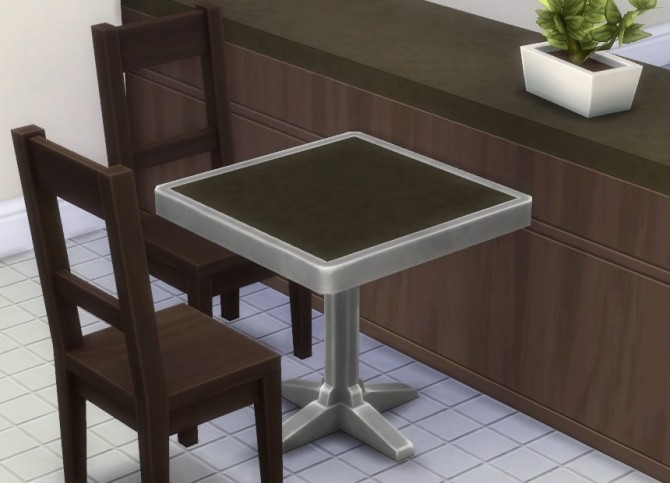 Sims 4 Metal Table with Lino Top by plasticbox at Mod The Sims