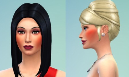Red Cheeks for Ladies by VikingStormtrooper at Mod The Sims