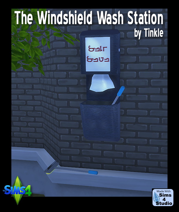Sims 4 The Windshield Wash Station at Tinkerings by Tinkle