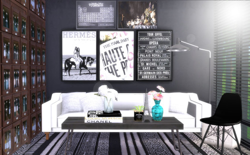 Sims 4 Designer posters 3 + rug collection 11 at Hvikis