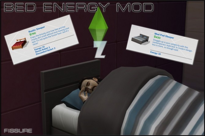 Sims 4 Bed Energy Mod (10 Energy on all beds) by Fissure at Mod The Sims