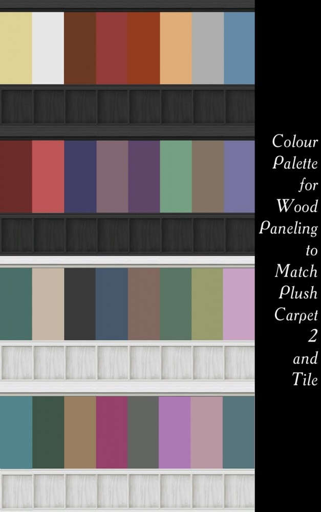 Sims 4 Black Wood and White Wood Paneling by Simmiller at Mod The Sims