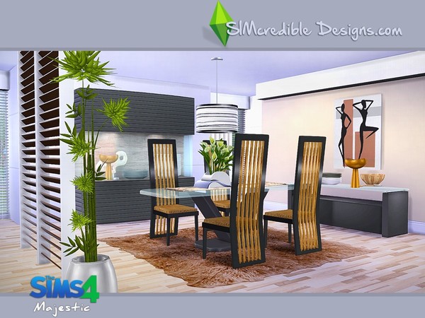 Sims 4 Majestic diningroom by SIMcredible! at TSR