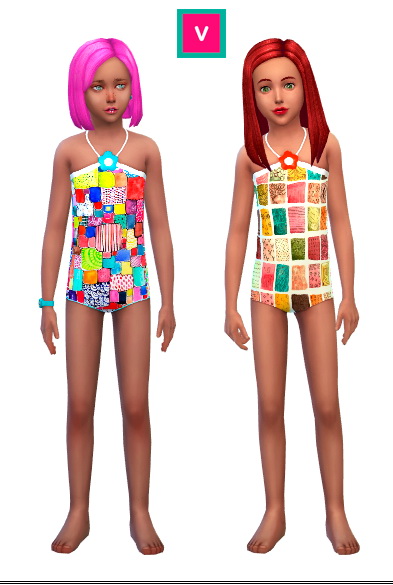 Holiday Girls Swimsuit At Verismaya Sims 4 Updates