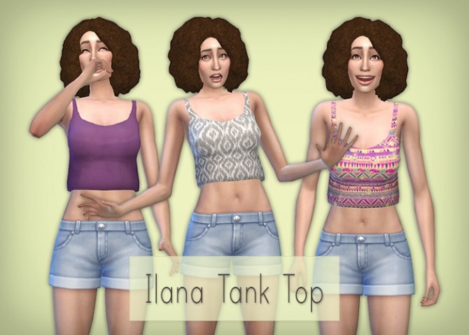 Sims 4 Ilana tank tops at Simsrocuted