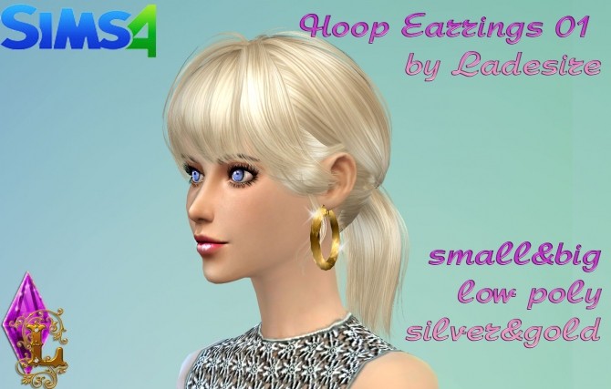 Sims 4 Hoop Earrings 01 at Ladesire