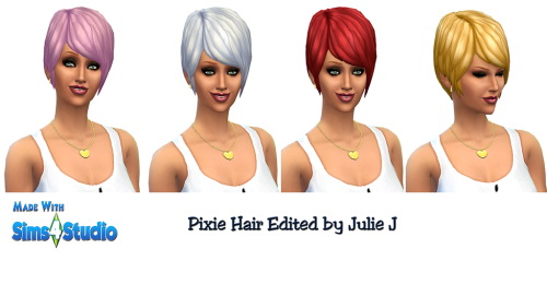 Sims 4 Pixie Hair Edited at Julietoon – Julie J