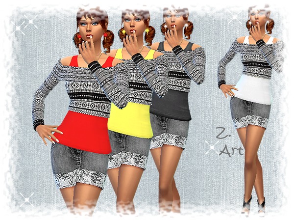 Sims 4 Fancy Sweater by Zuckerschnute20 at TSR