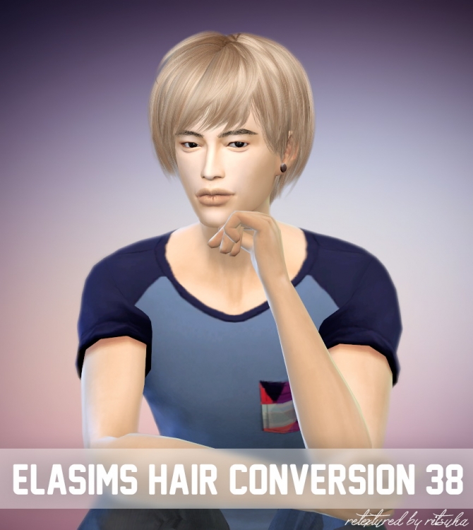 Elasims hair conversion 38 retextured at Ritsuka » Sims 4 Updates