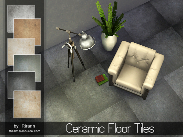 Sims 4 Ceramic Floor Tiles by Rirann at TSR