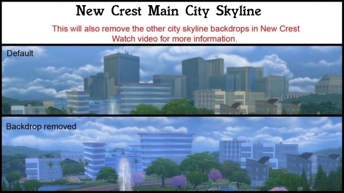 Sims 4 City Skyline Backdrop REMOVER (Override) by Bakie at Mod The Sims