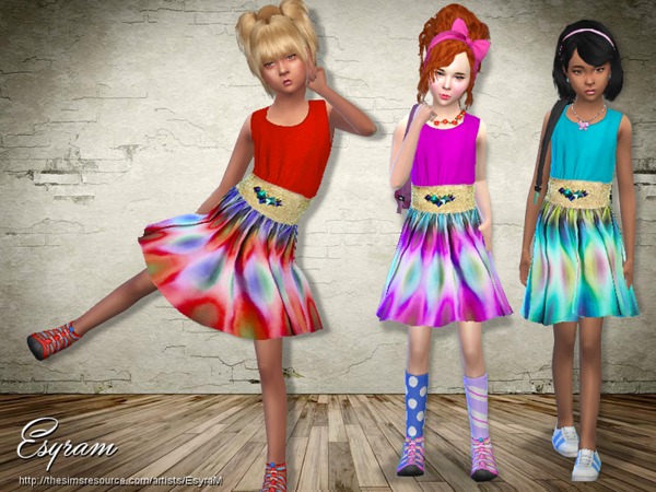 Sims 4 Sleeveless Party Dress by EsyraM at TSR