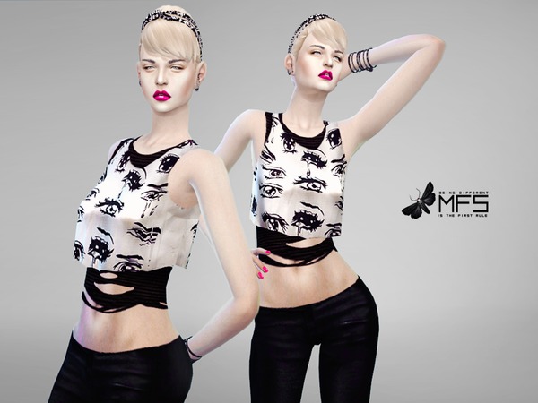 Sims 4 MFS Jade Top by MissFortune at TSR