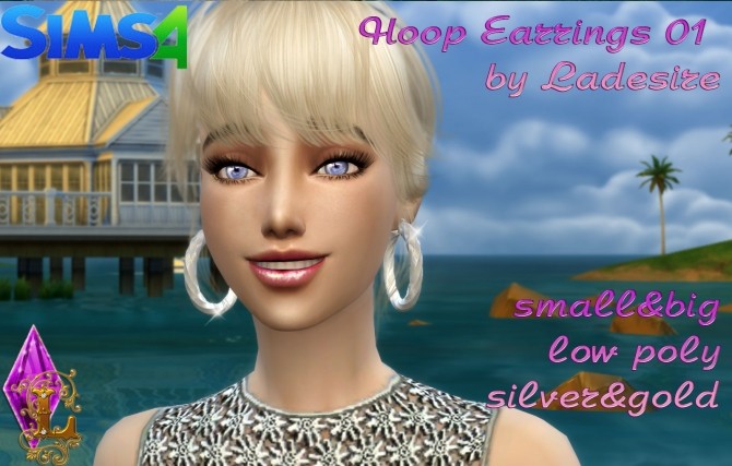Sims 4 Hoop Earrings 01 at Ladesire