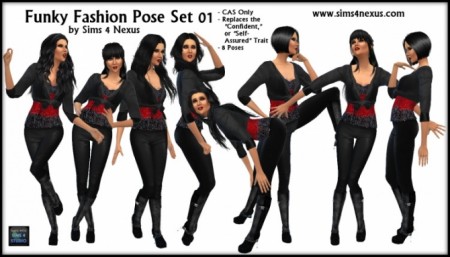 Funky Fashion Pose Set 01 at Sims 4 Nexus
