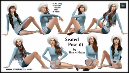 Seated Pose Set 01 at Sims 4 Nexus