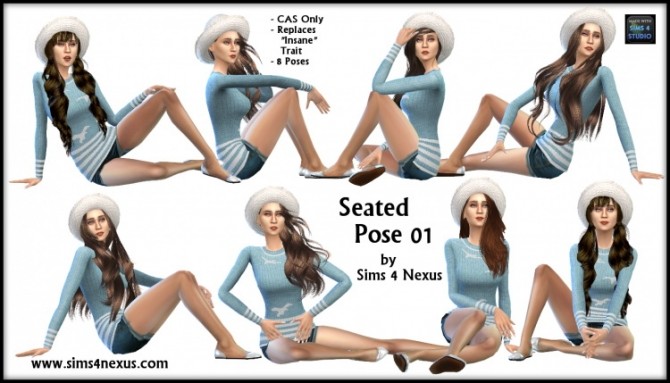 Sims 4 Seated Pose Set 01 at Sims 4 Nexus