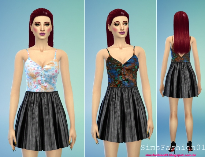 Top and Skirt at Sims Fashion01 » Sims 4 Updates