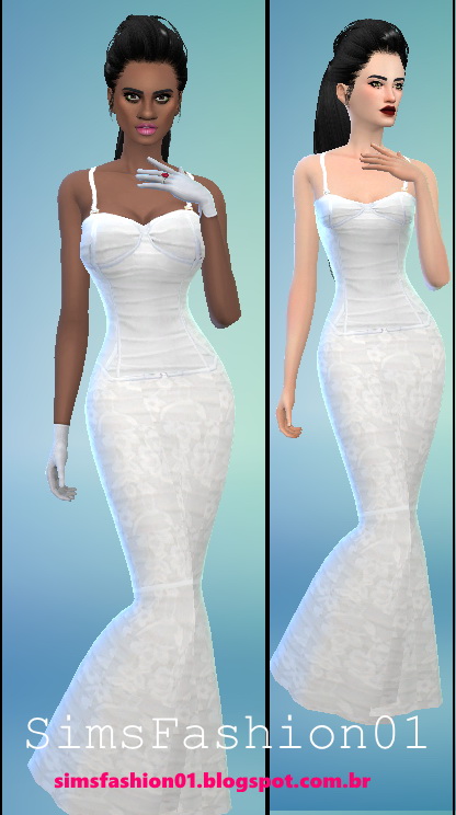 Sims 4 Wedding Dress With Corset at Sims Fashion01