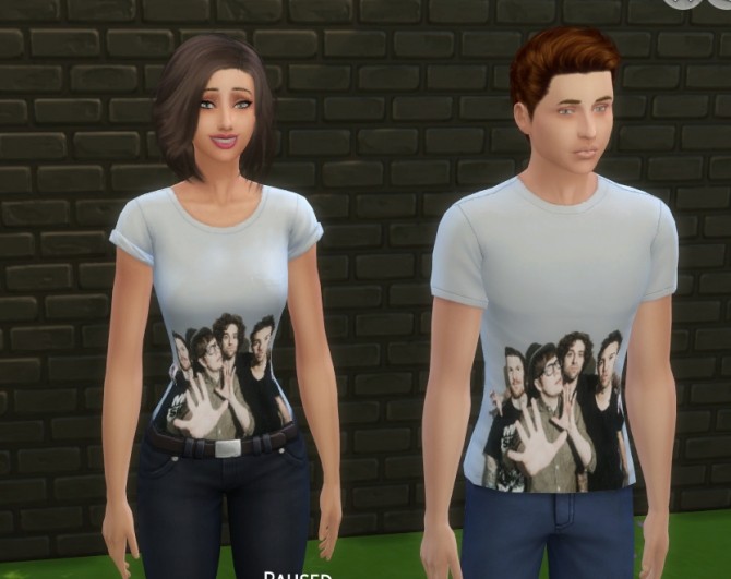 Sims 4 6 Fall Out Boy T shirts by Lorenl at Mod The Sims