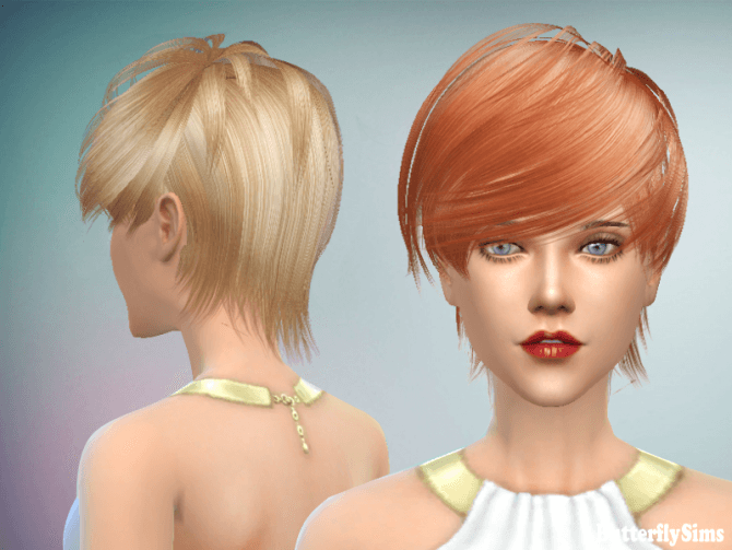 Sims 4 B fly hair F&M 023 NO hat (Pay) at Butterfly Sims