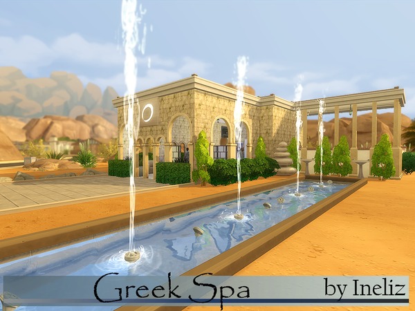 Sims 4 Greek Spa by Ineliz at TSR
