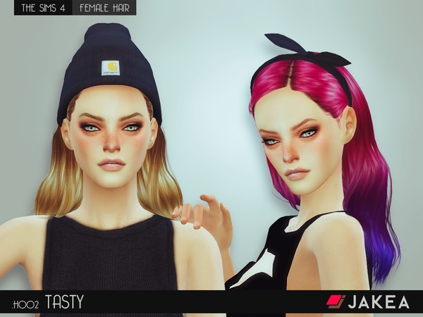 Sims 4 JAKEA H002 TASTY female hair by JK Sims at TSR