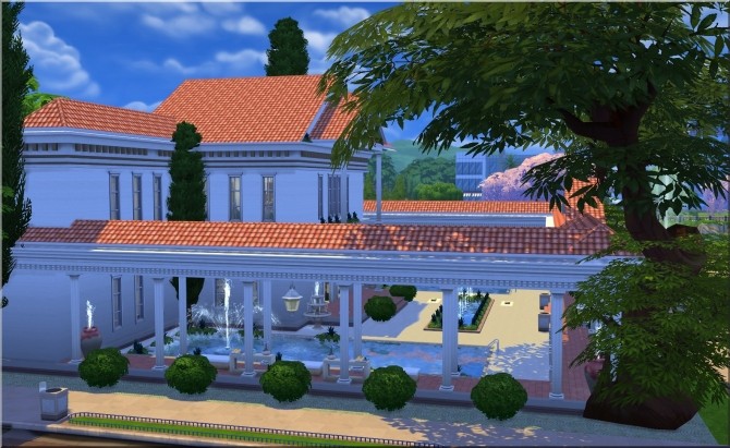 Sims 4 Roman Baths by Moni at ARDA