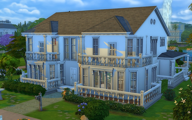 Sims 4 ROSE BLANCHE house by Bloup at Sims Artists