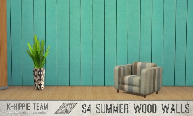 Sims 4 7 Wood Walls Summer Wood volume 2 at K hippie