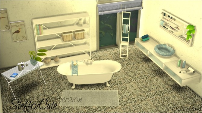 Sims 4 StefforCute bathroom conversion by DalaiLama at The Sims Lover