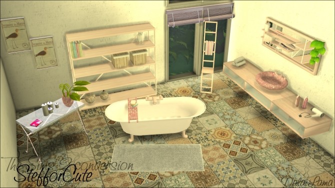 Sims 4 StefforCute bathroom conversion by DalaiLama at The Sims Lover