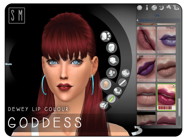 Sims 4 Goddess Dewy Lip Colour by Screaming Mustard at TSR